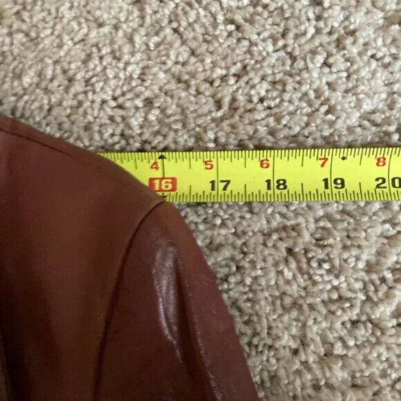 UNWORN Retro Vintage Leather Coat NWT Size M Fall Office Daily Wear Boho - Picture 8 of 13